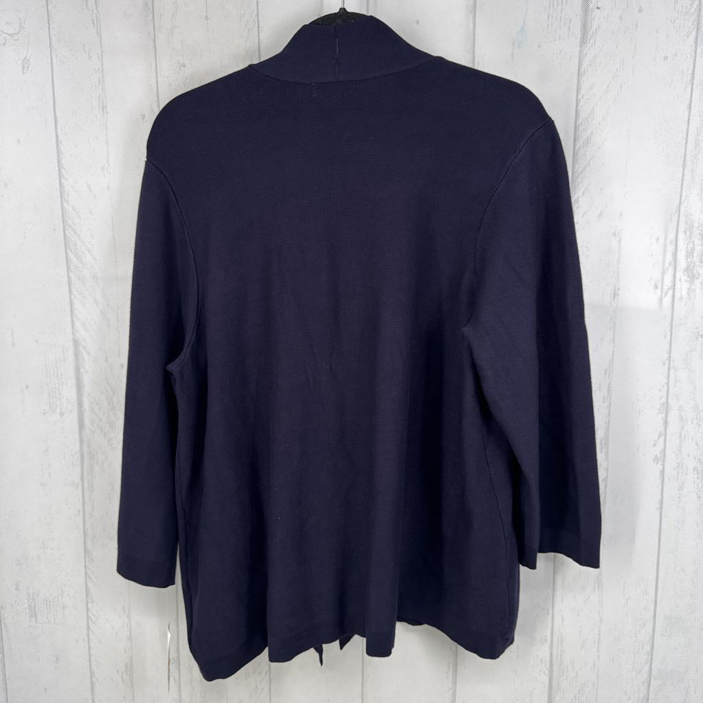 R40 3X waffle knit open front cardi