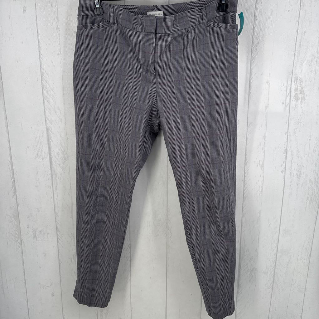 10 plaid straight leg pant