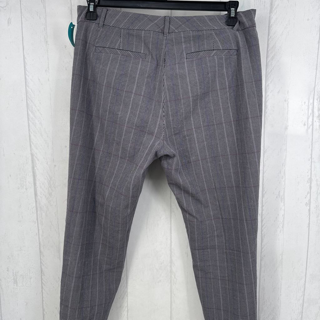 10 plaid straight leg pant