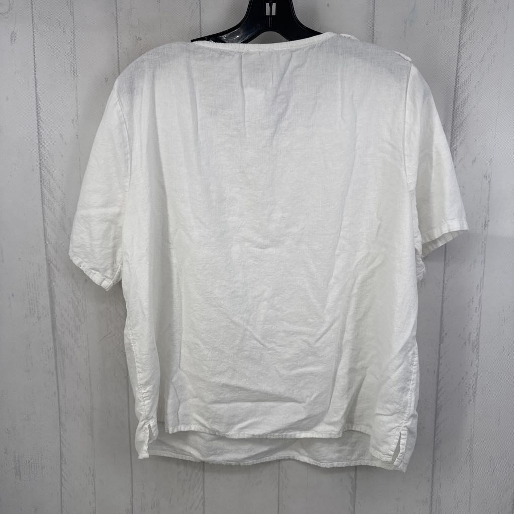 XL flo embroidered s/s top