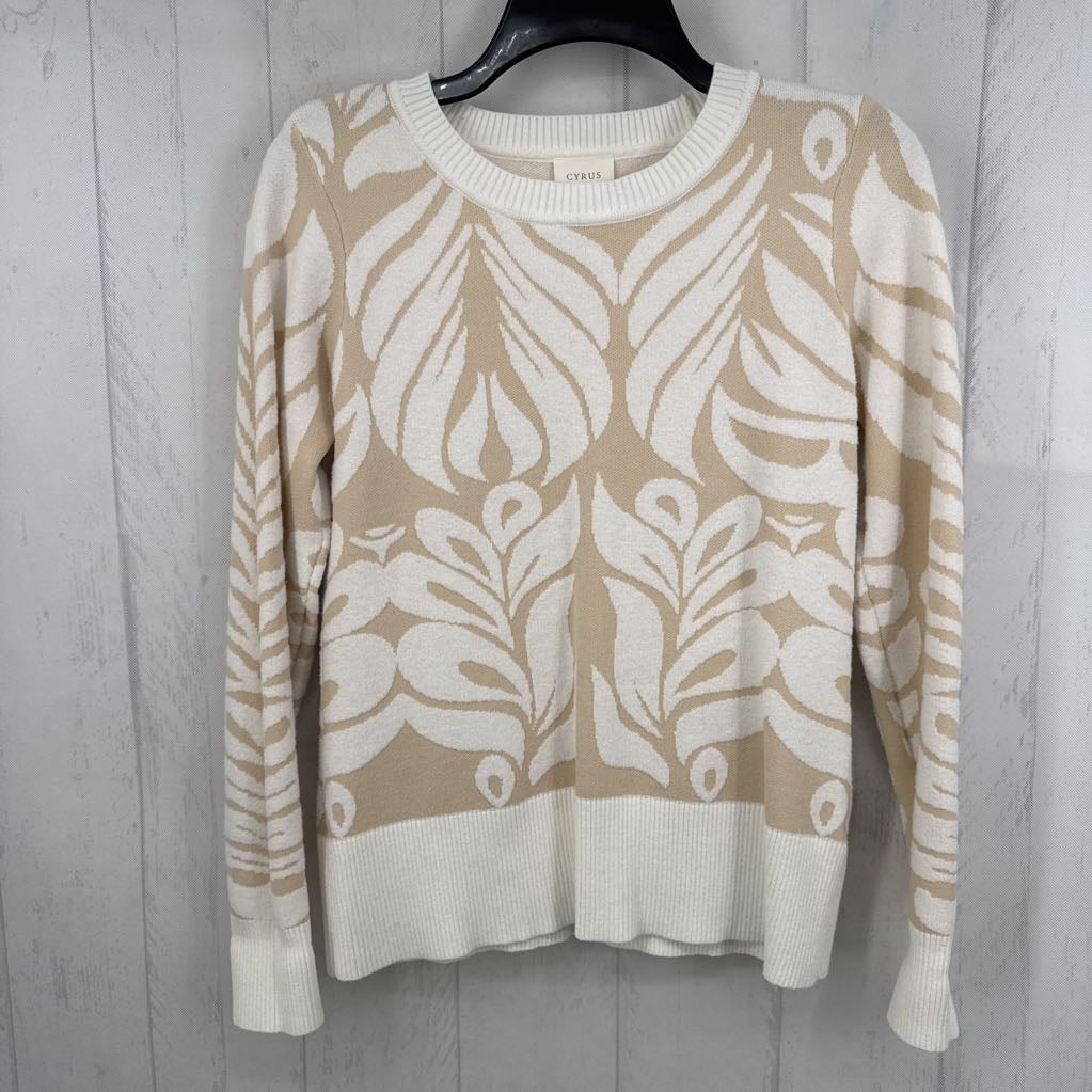 S embroidered crewneck sweater
