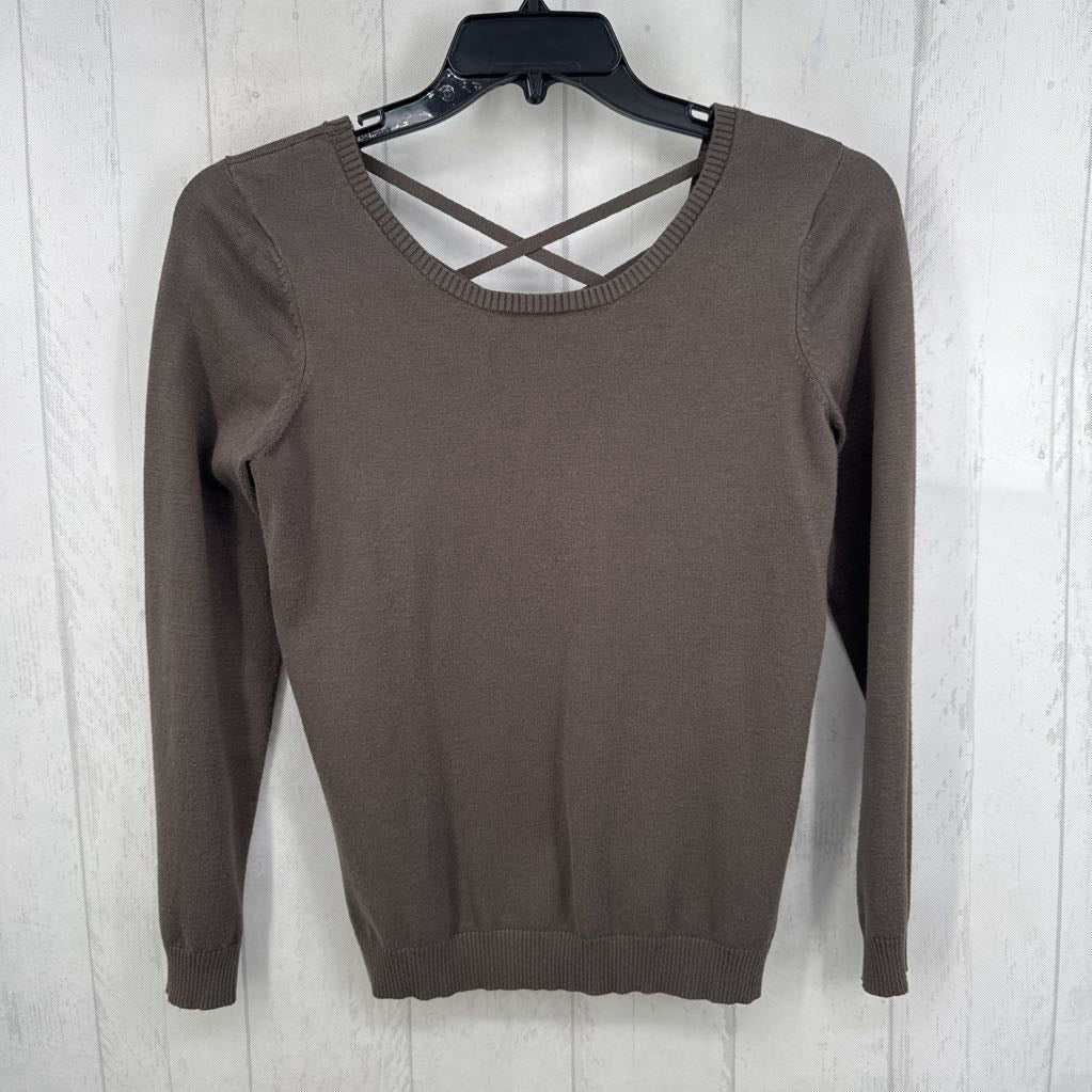 M criss-cross back knit top