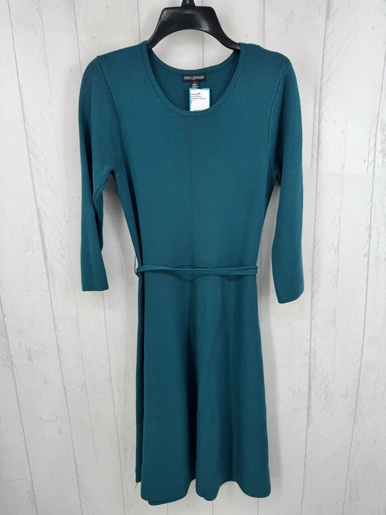 S belted sweater dress