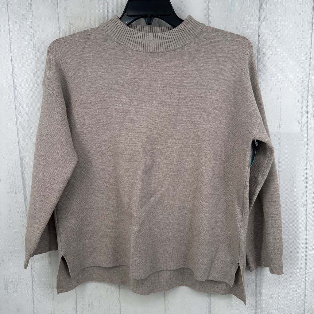 S mockneck slit sides sweatrt