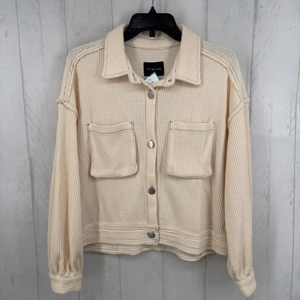 S waffle knit shacket