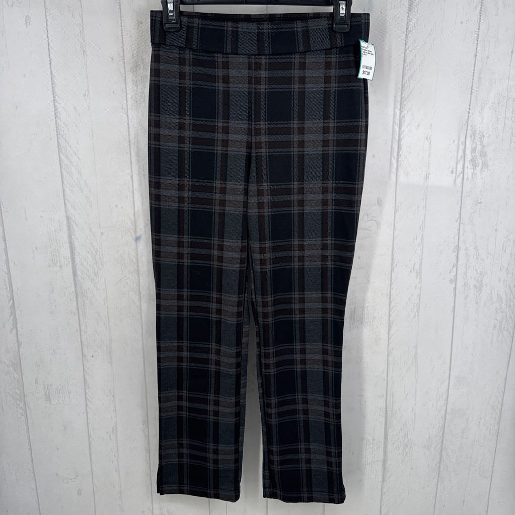 S pull-on plaid pant
