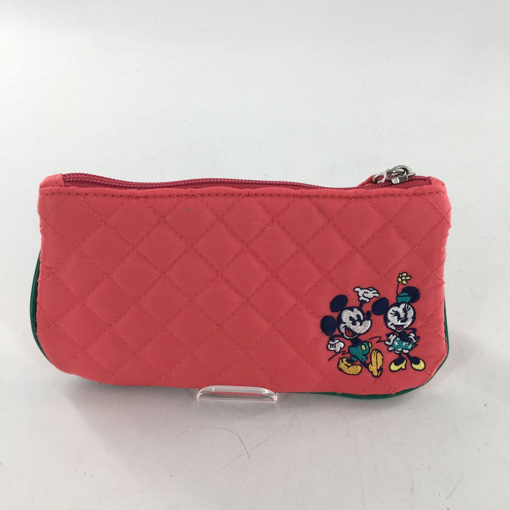 quilted mickey & minnie pouch