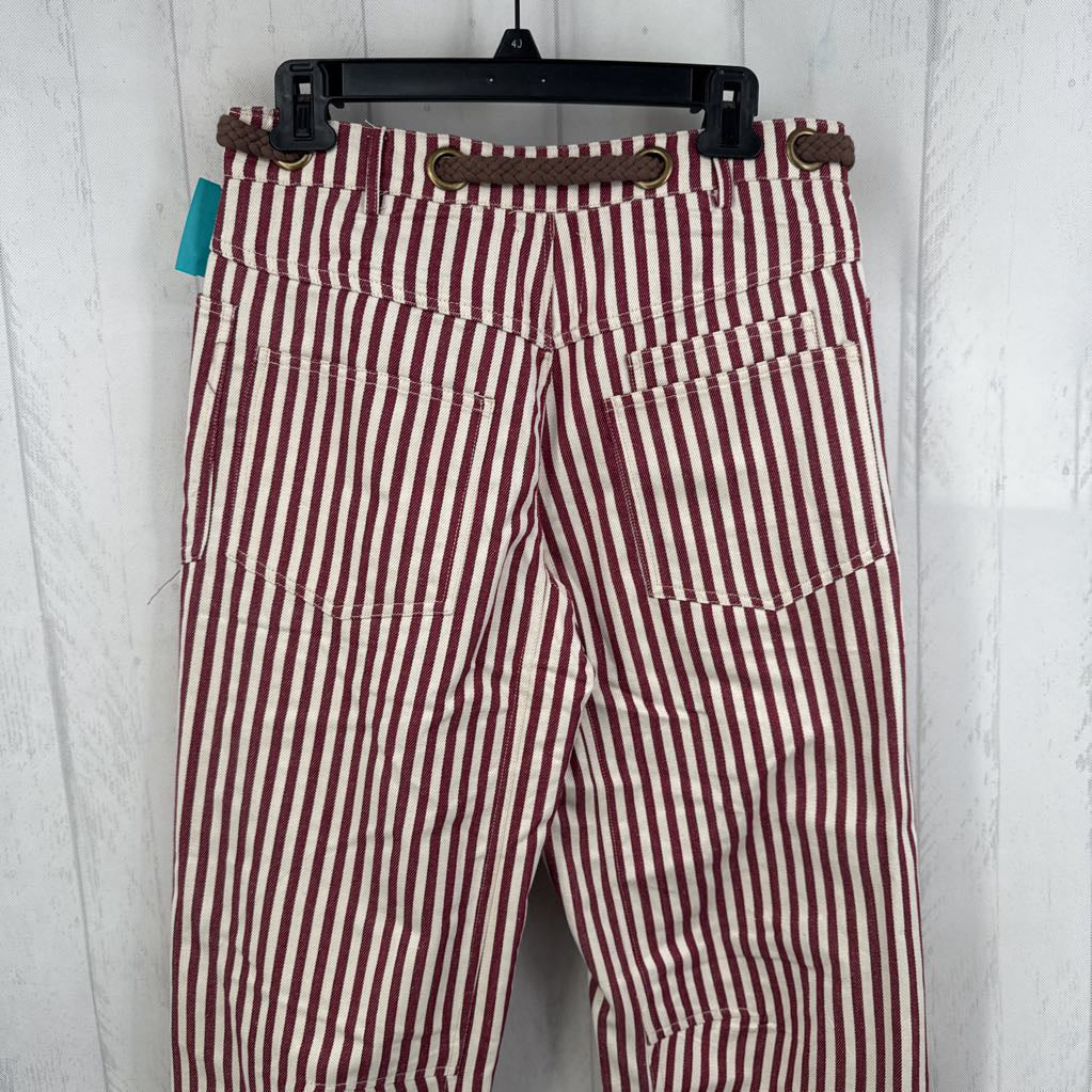 S striped barrel leg jean