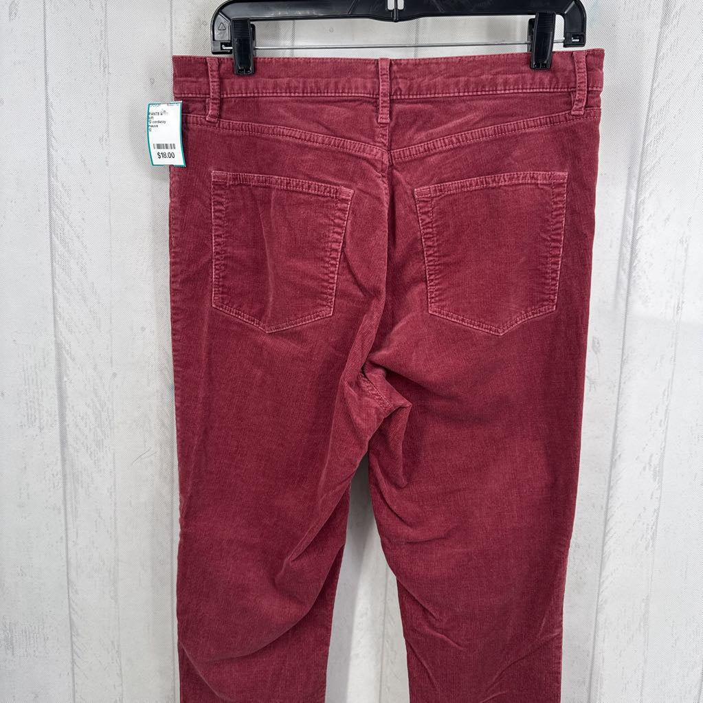 12 corduroy straight leg pant
