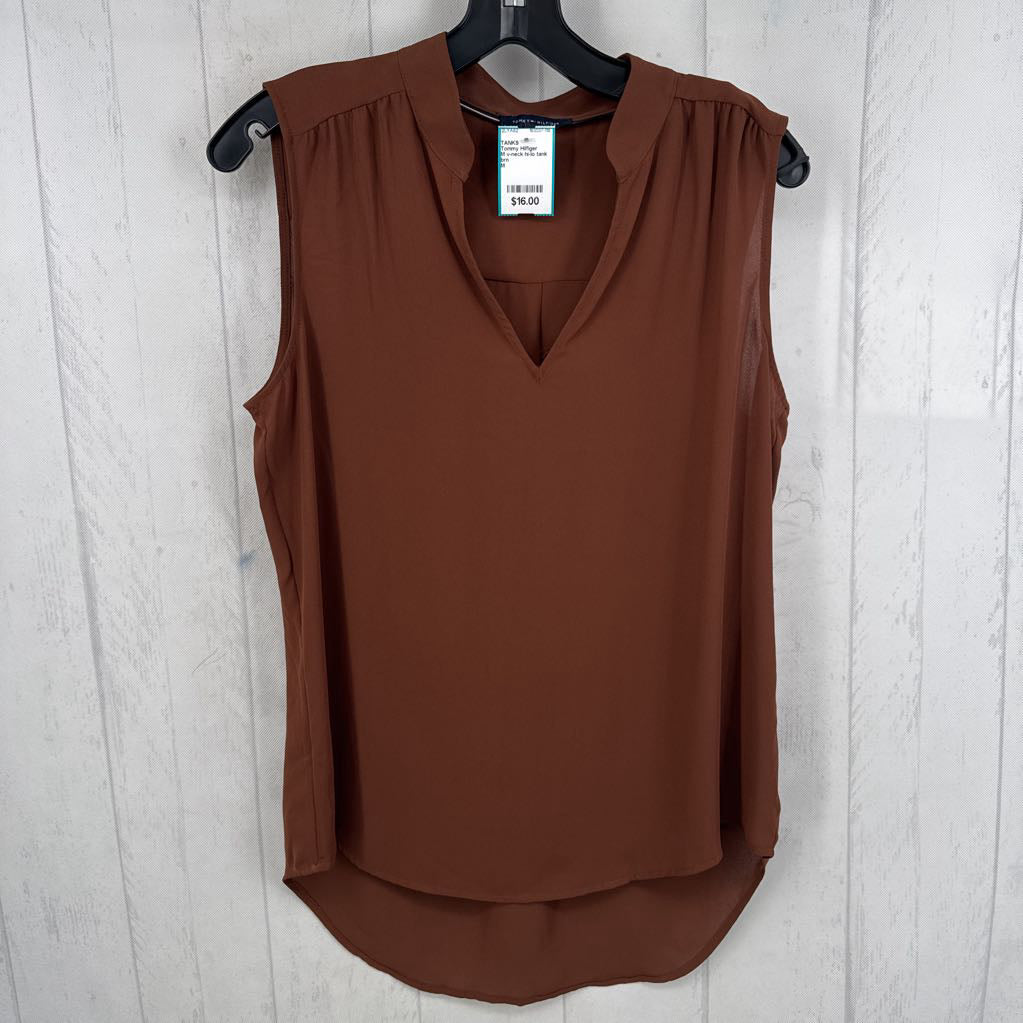 M v-neck hi-lo tank