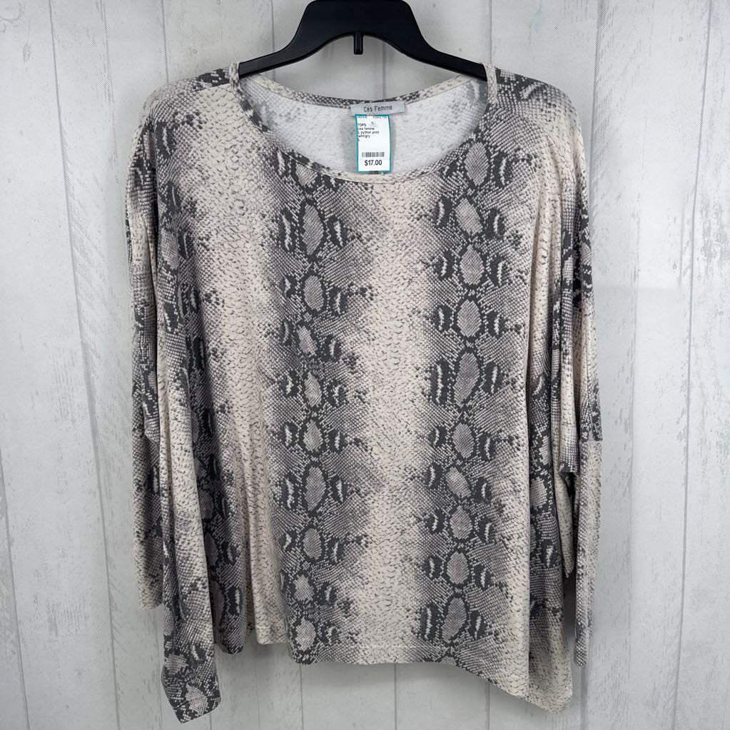 L python print dolman slv top