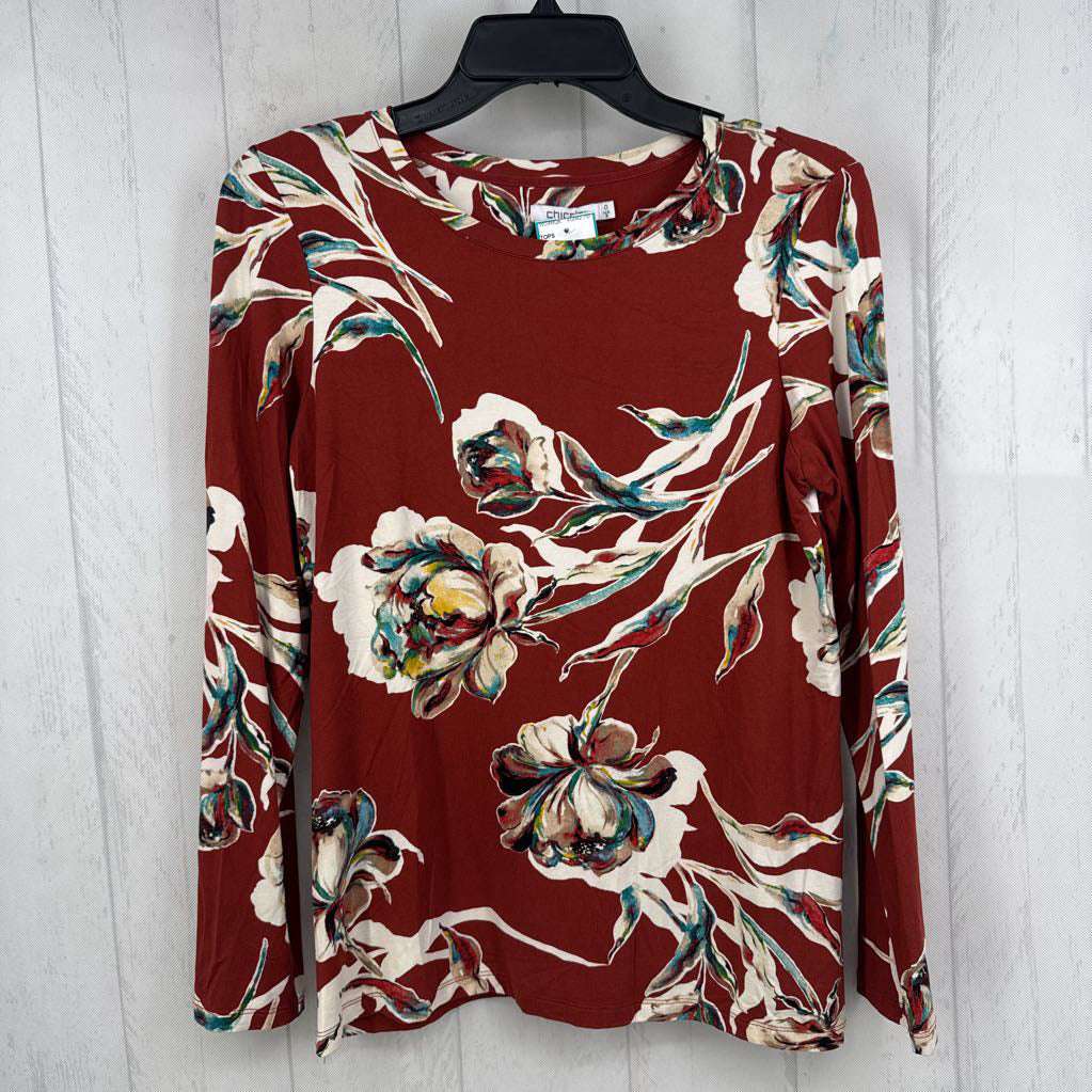 S flo print l/s tee