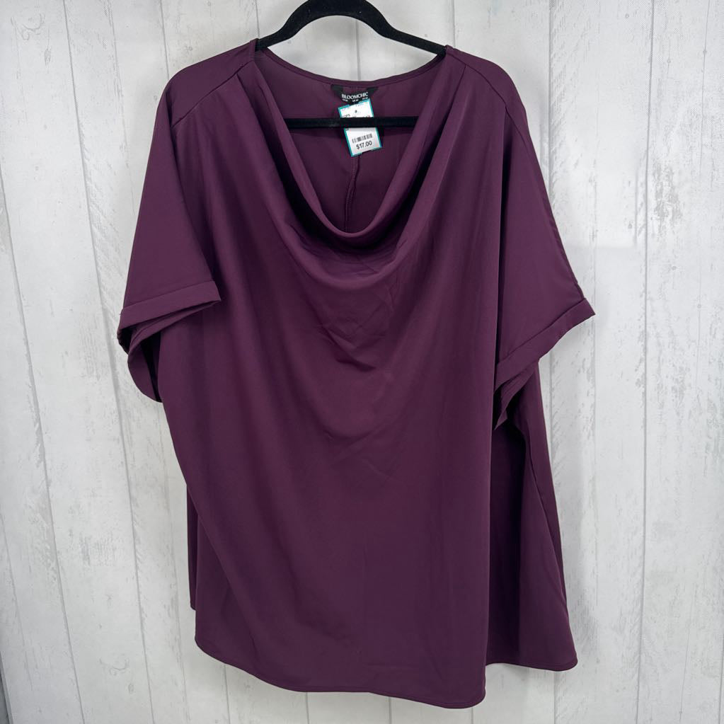 26 draped neck s/s top