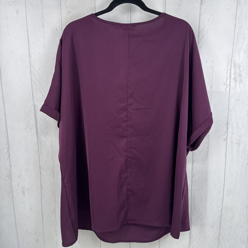 26 draped neck s/s top