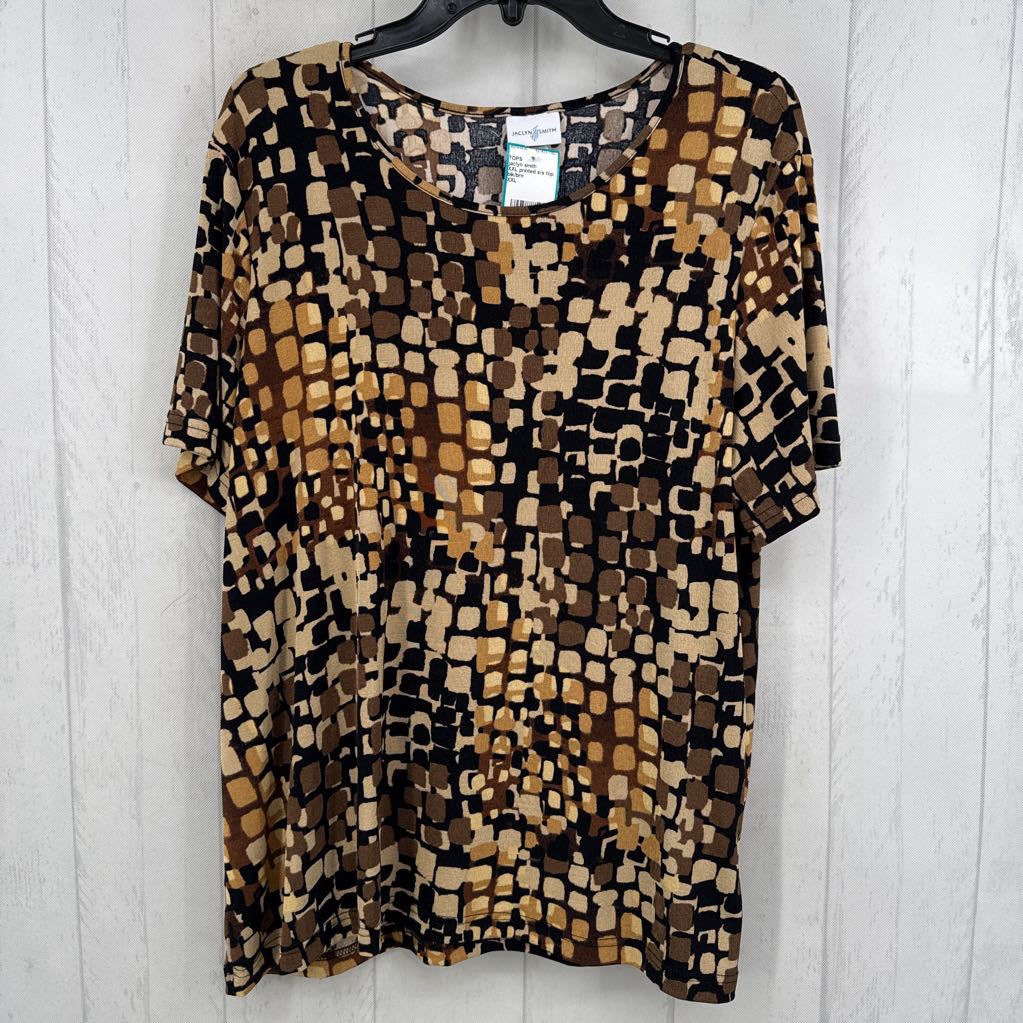 XXL printed s/s top