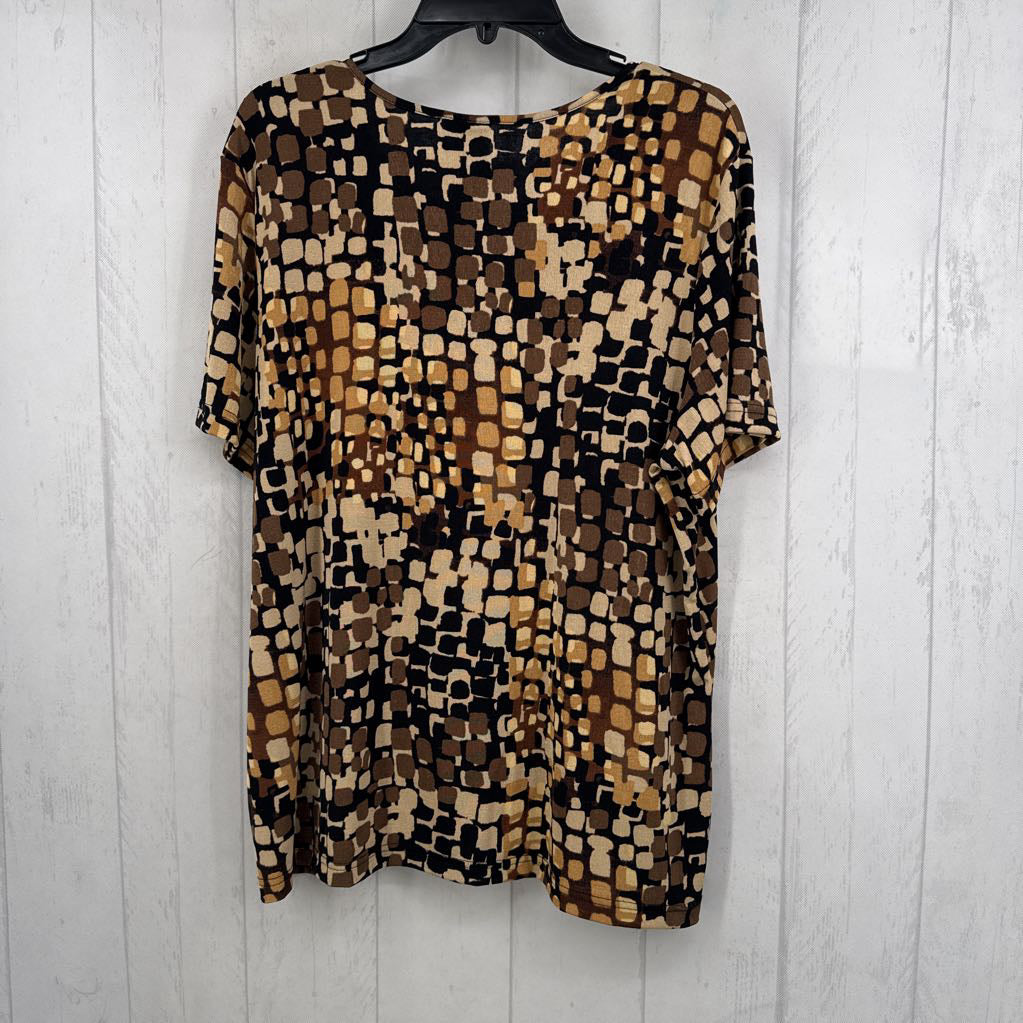 XXL printed s/s top