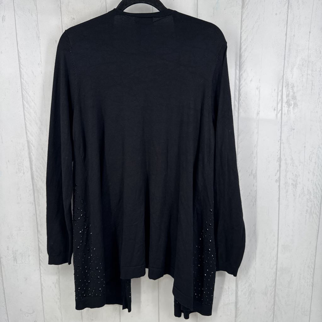 1X embelished open front cardi