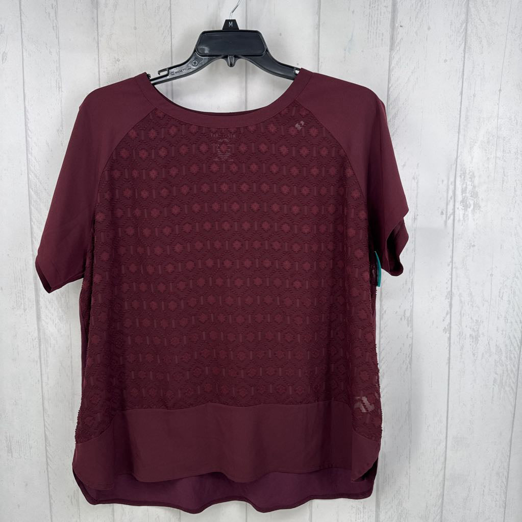 XXL textured front s/s top