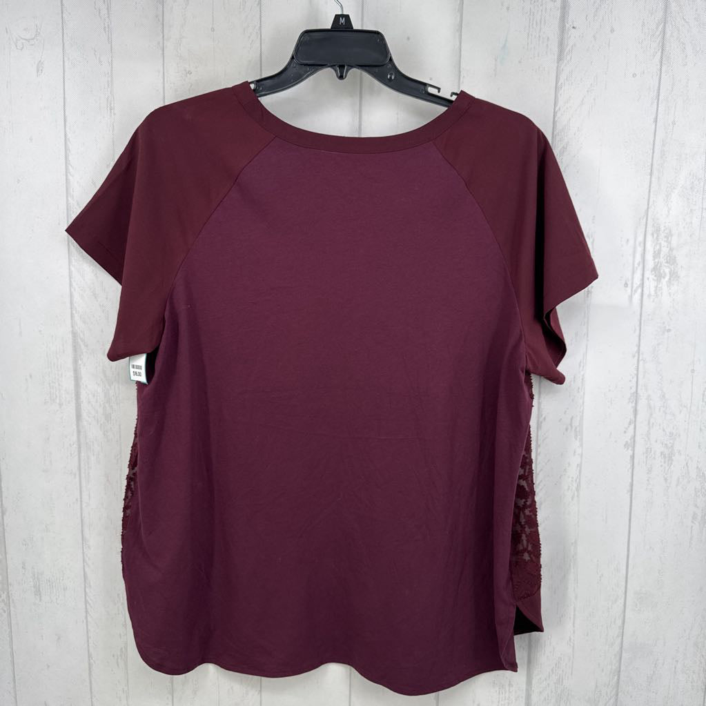XXL textured front s/s top