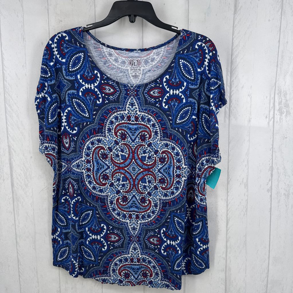 1X printed s/s tee