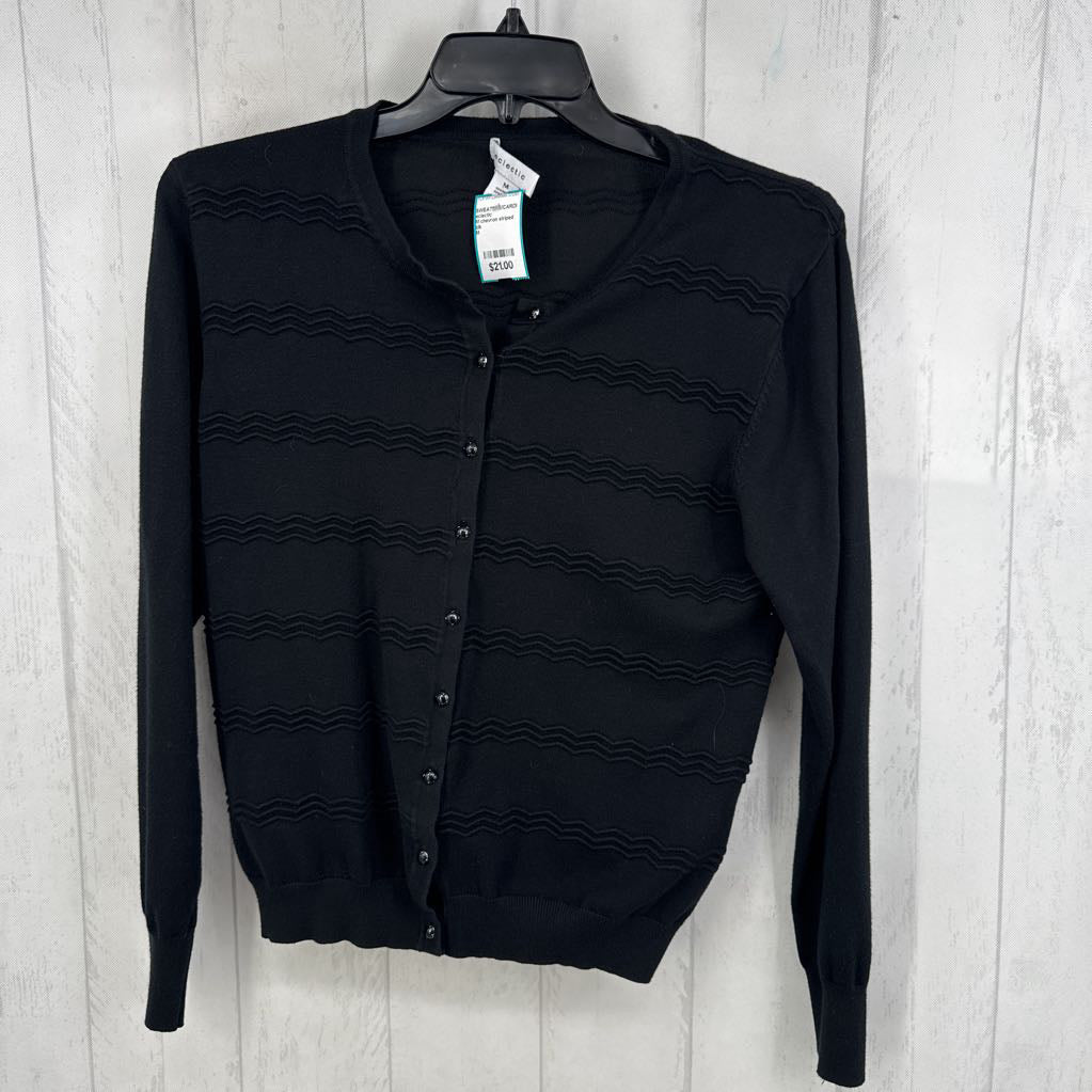 M chevron striped button down cardi