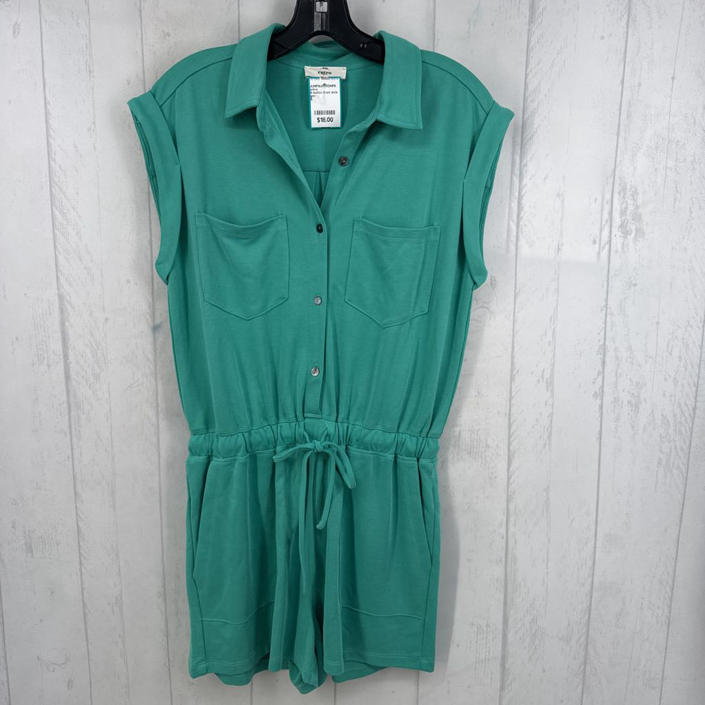 S button front slvls romper
