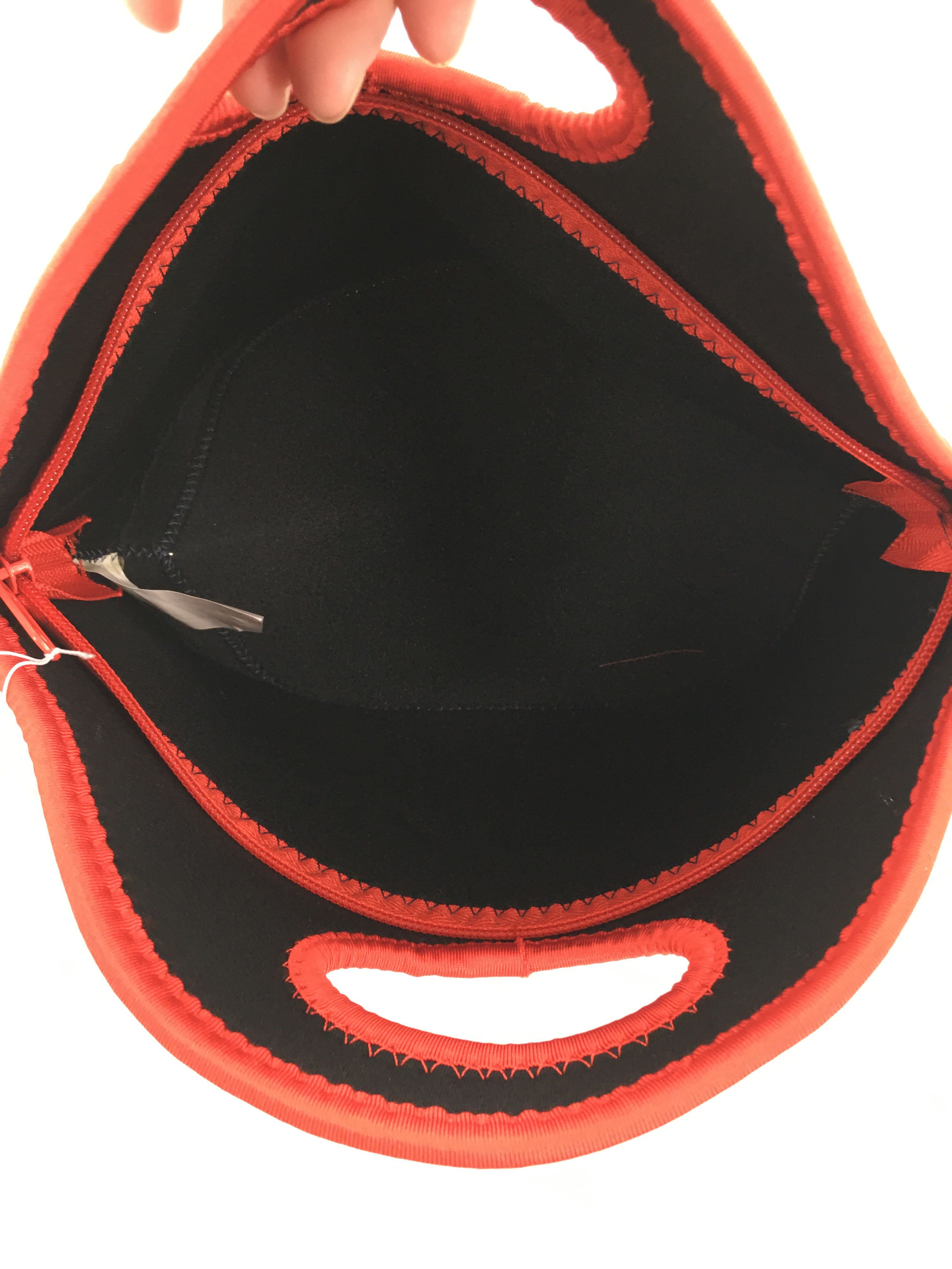 neoprene flower patten lunch tote