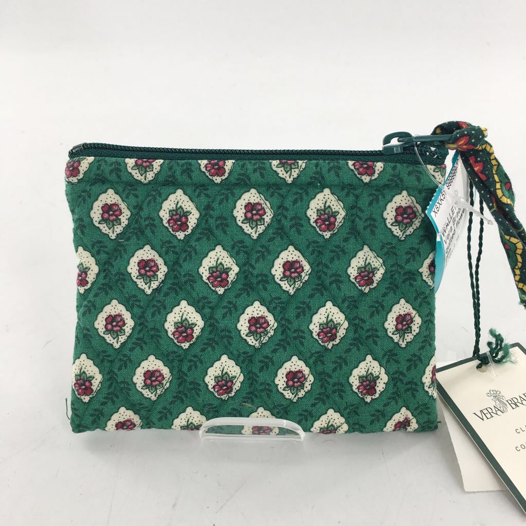 quilted flower print coin purse