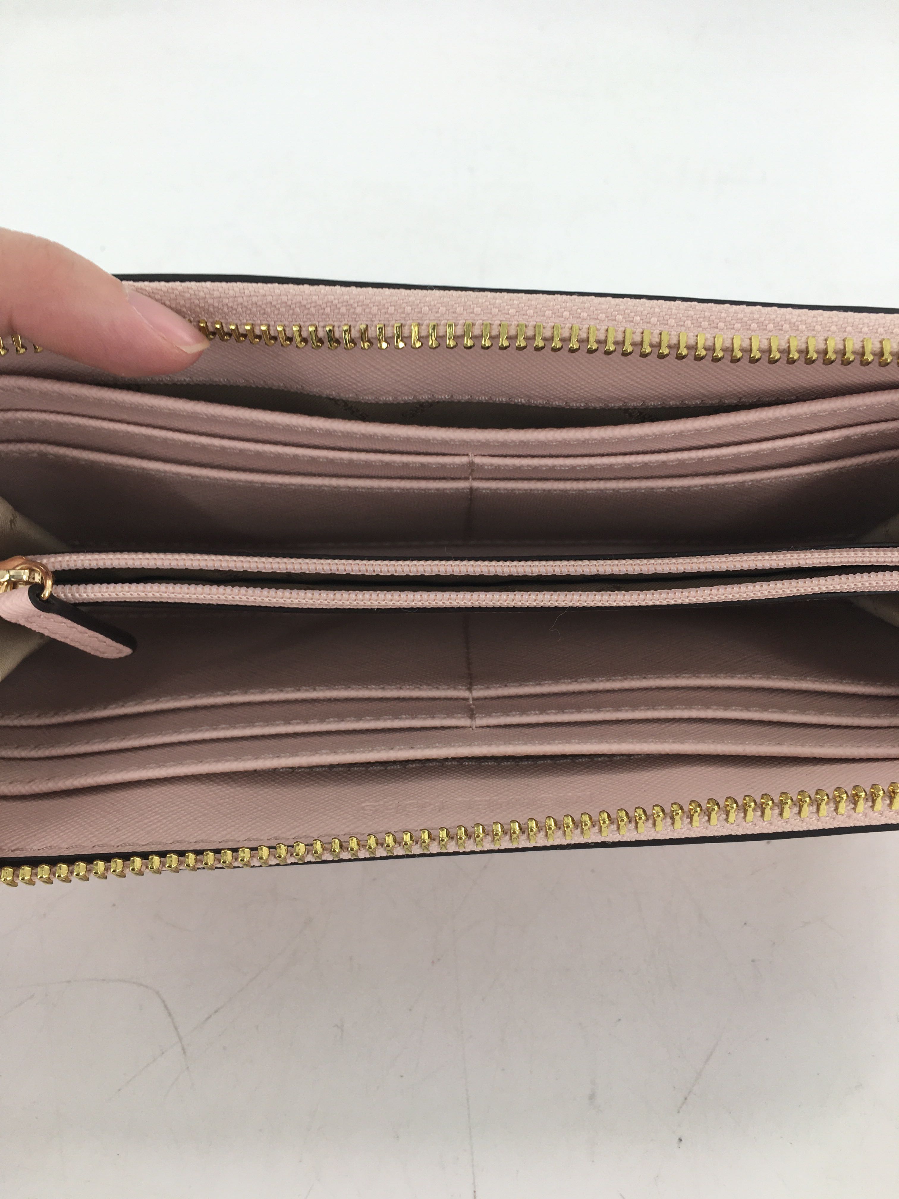 saffiano leather zip-around wallet