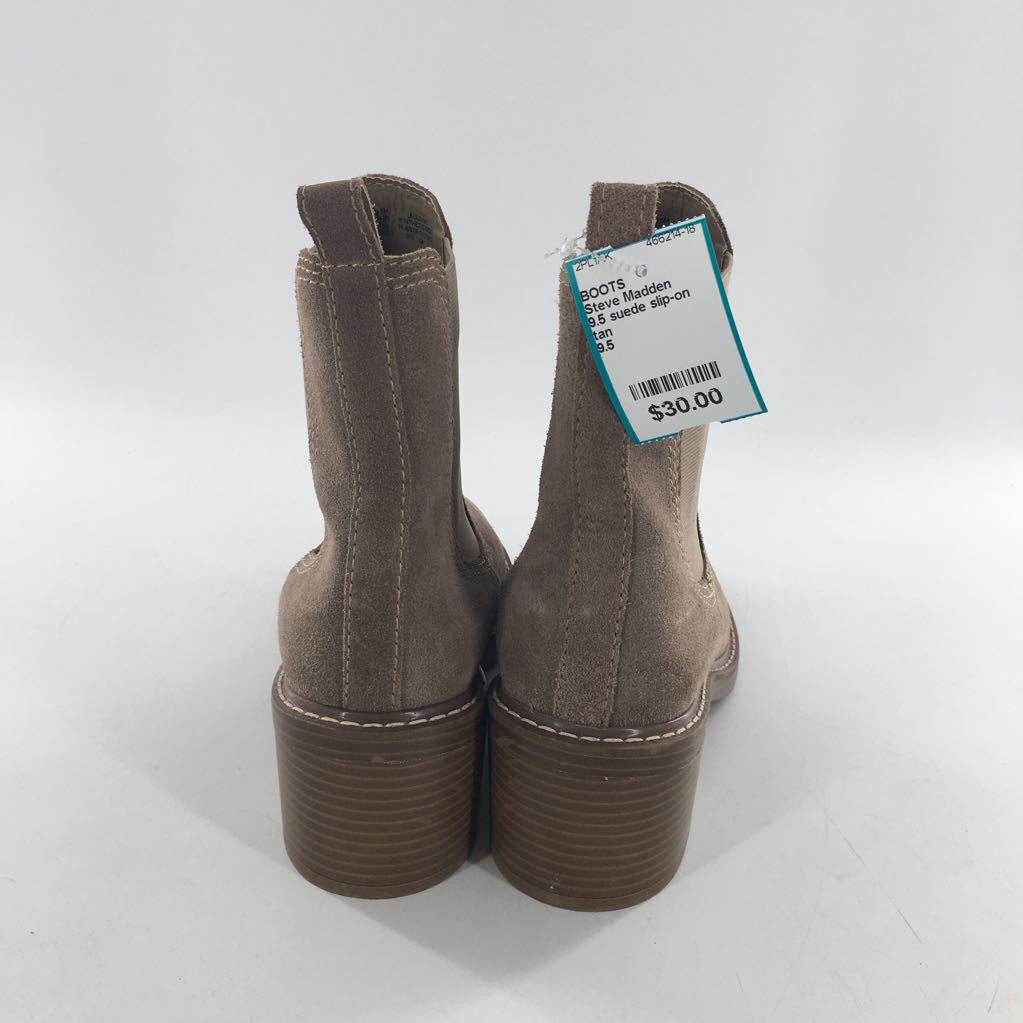 9.5 suede slip-on boot