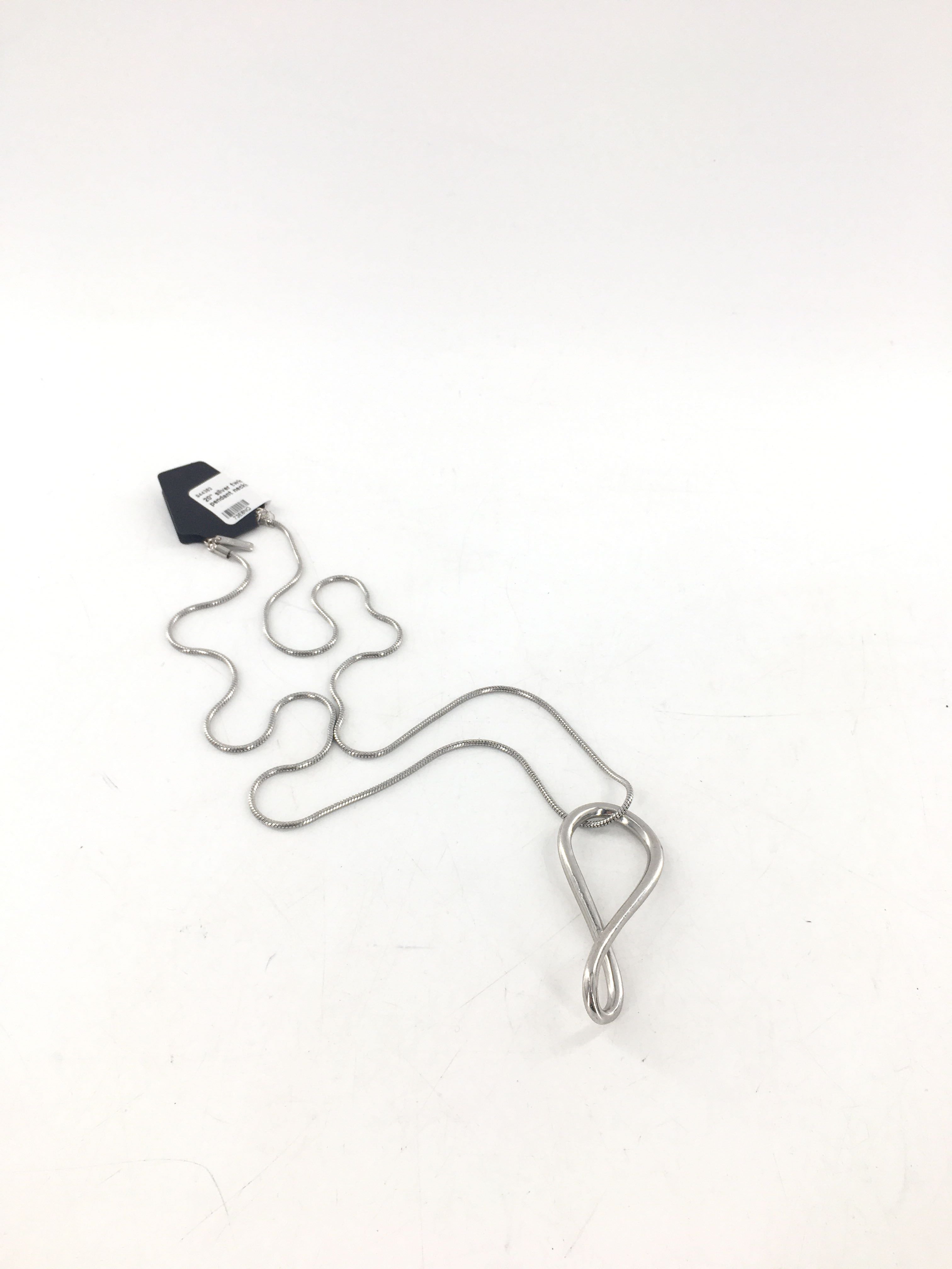 20" silver twist pendant necklace