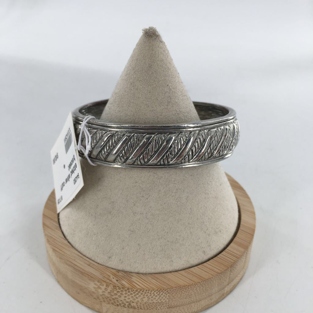 etched silver cuff bracelet
