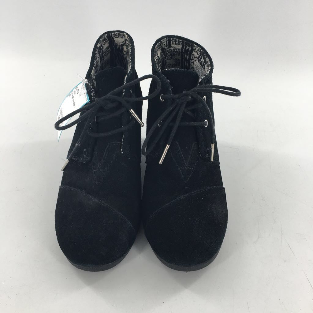 9 suede wedge heel bootie