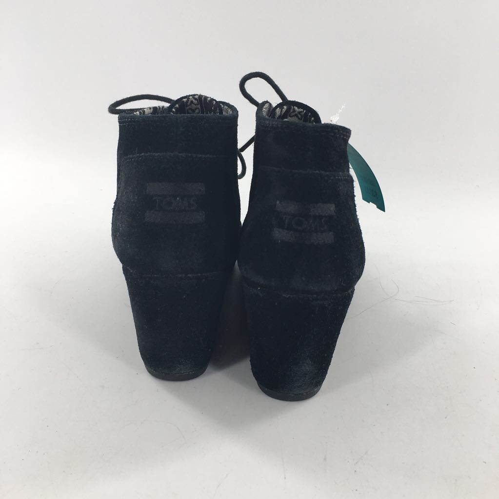 9 suede wedge heel bootie