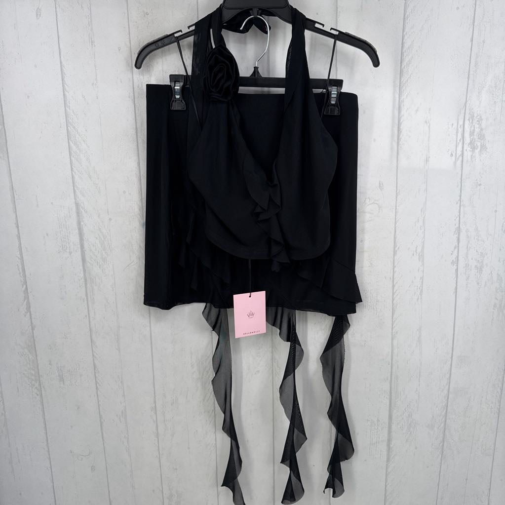 10 2pc ruffled skirt set
