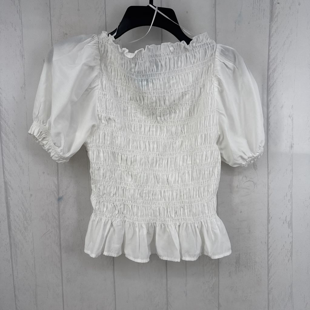 L smocked s/s top