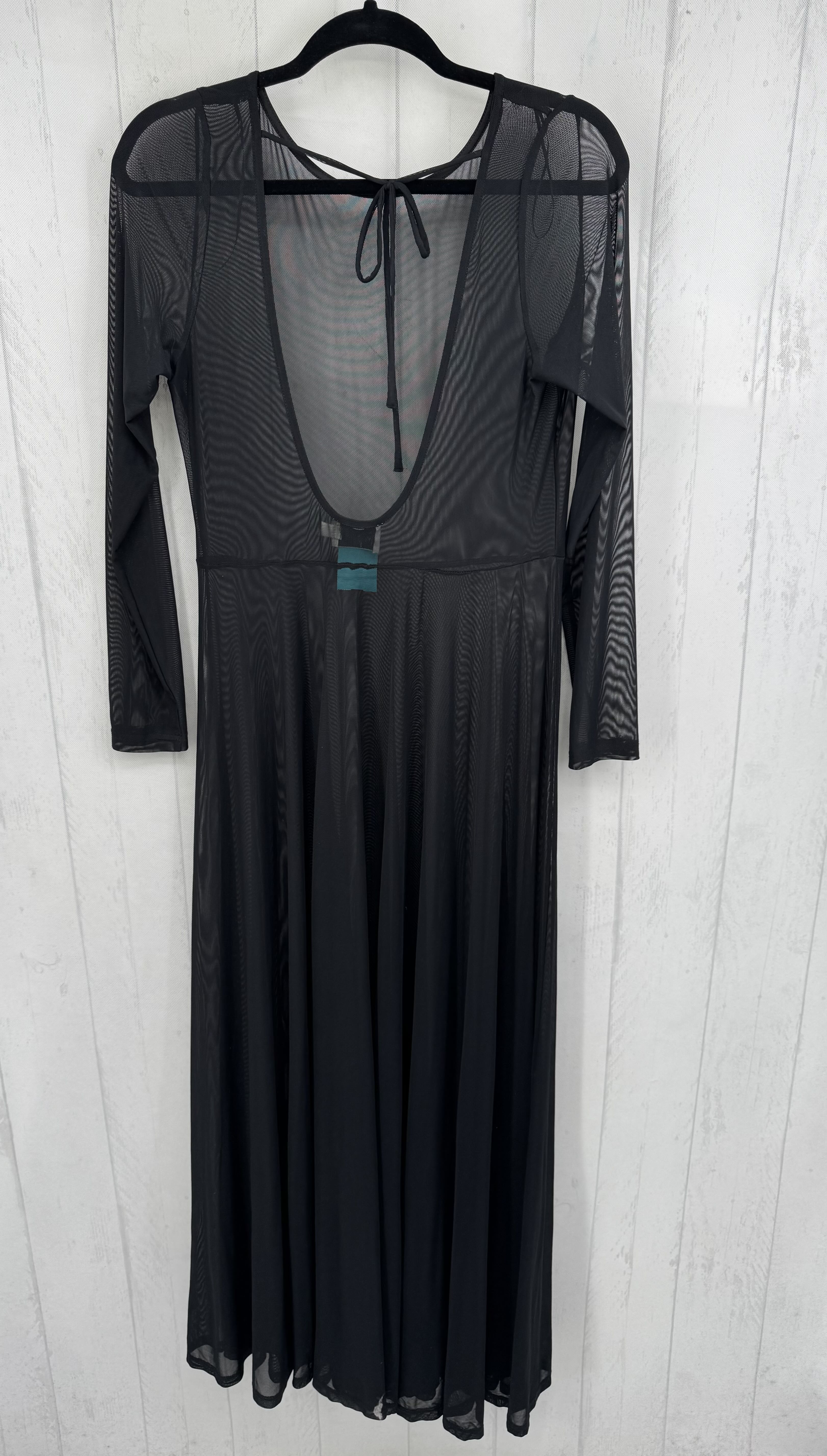 10 sheer open back l/s dress