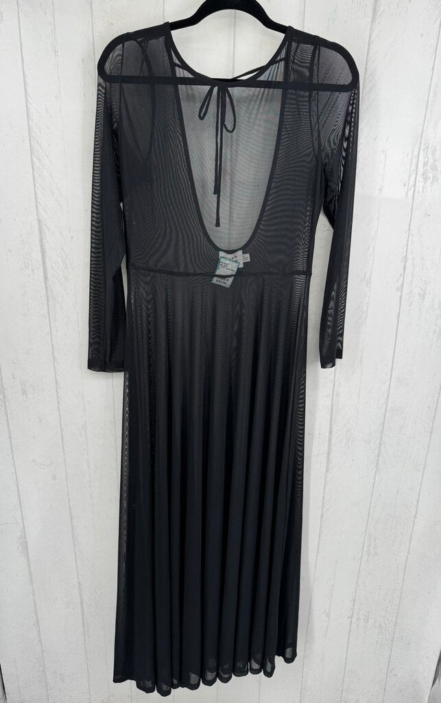 10 sheer open back l/s dress