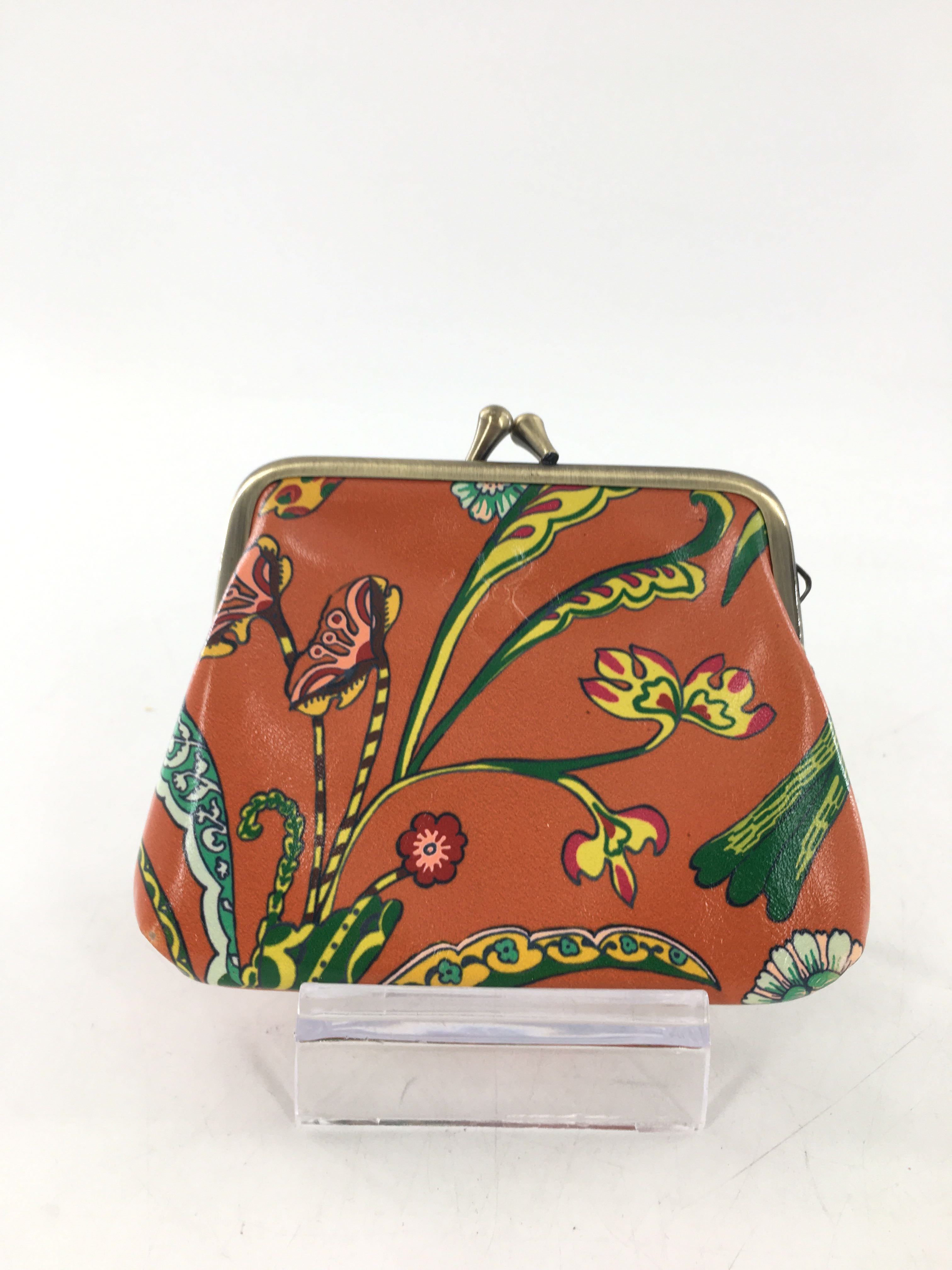 kiss lock floral coin purse