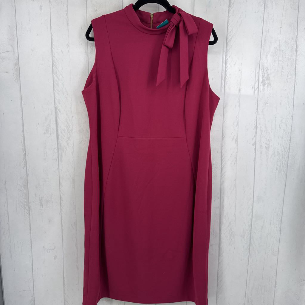 18w bow front slvls sheath dress