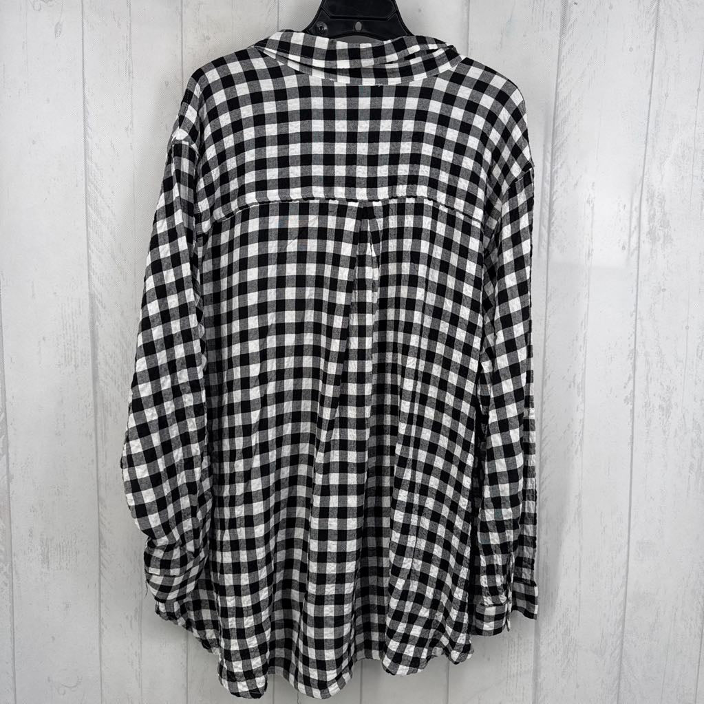 2x l/s gingham button shirt