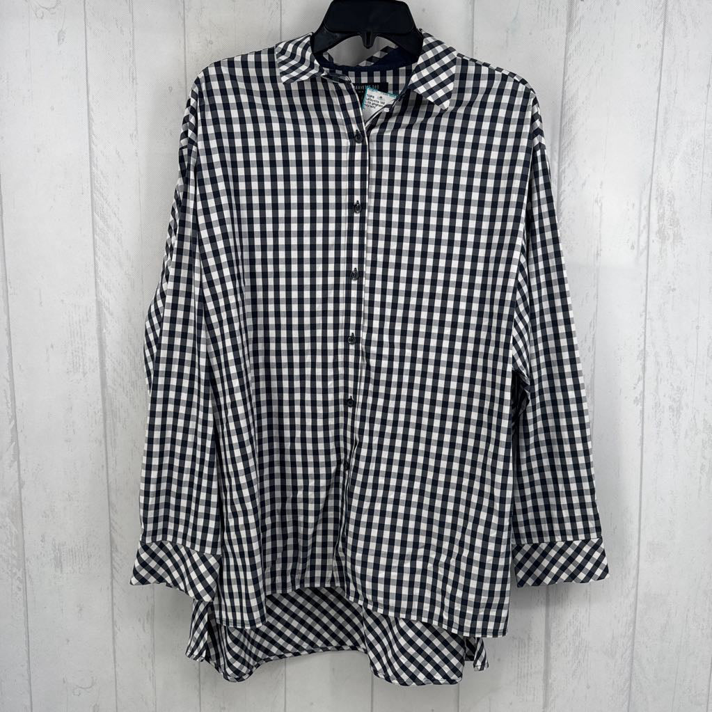L l/s gingham button down shirt