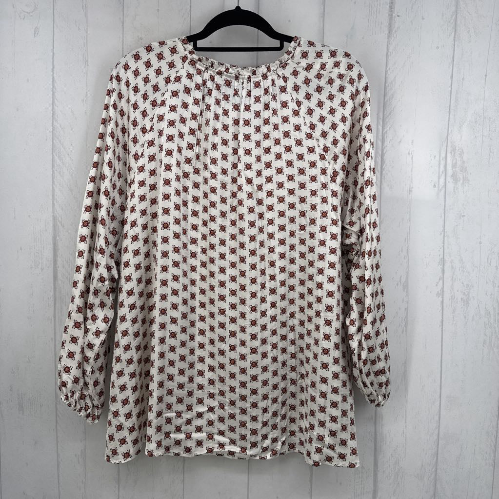 18/20 l/s flower print button shirt