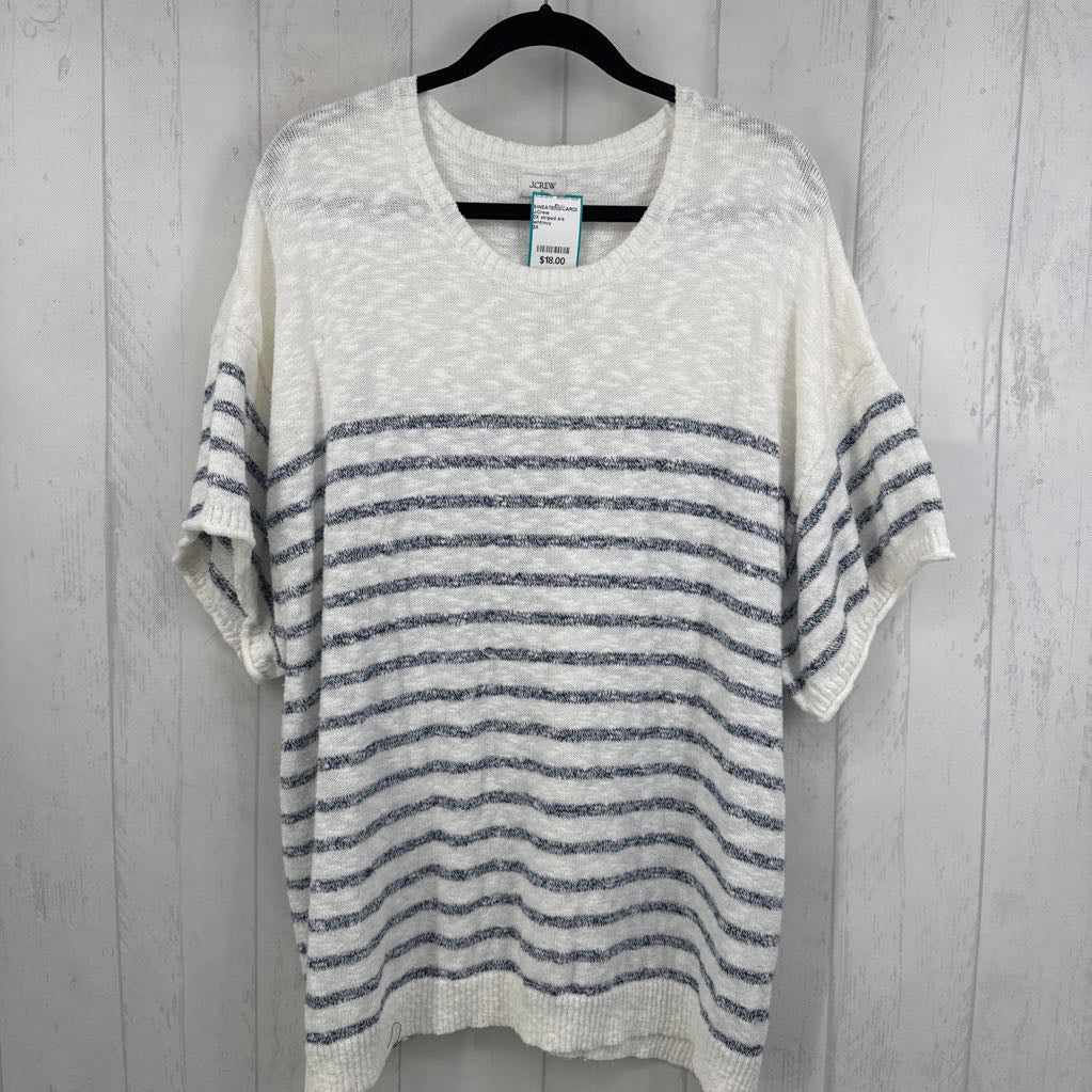 3X striped s/s sweater