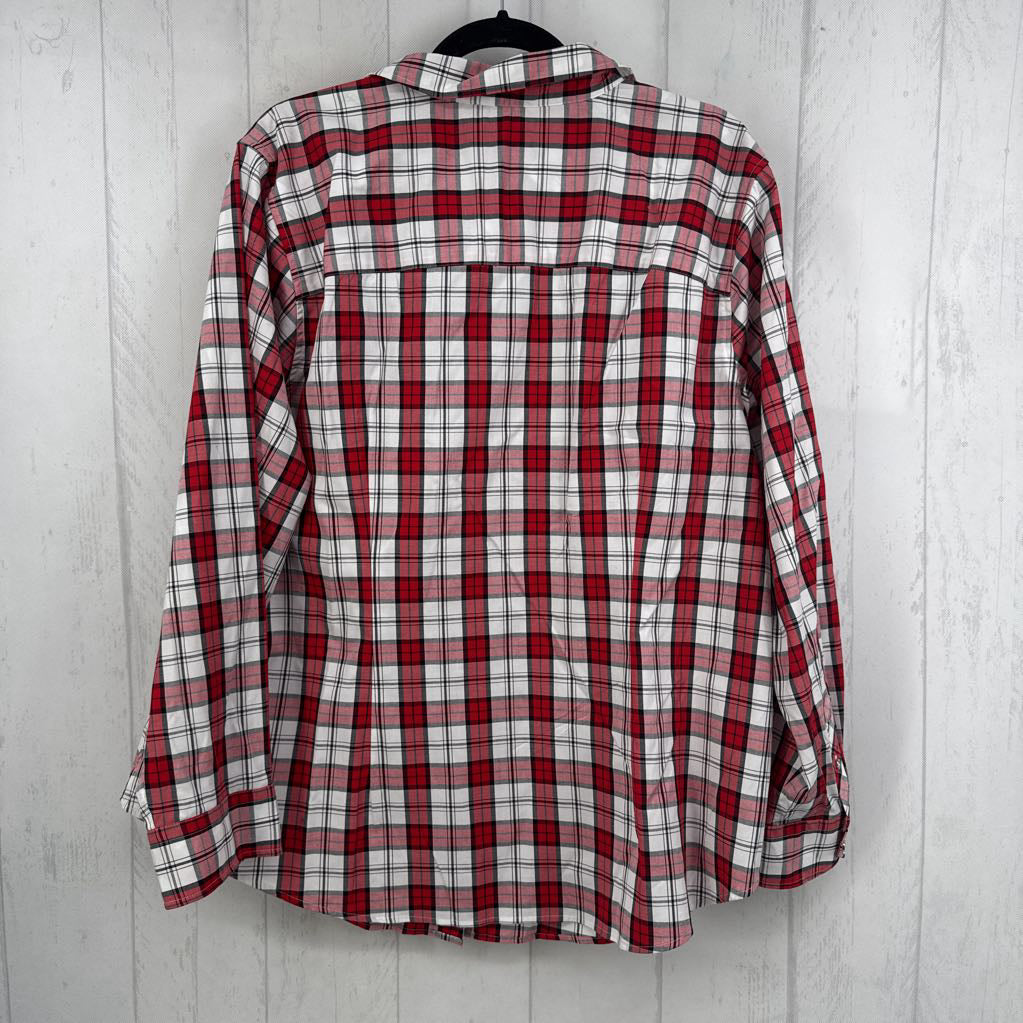 R99 20w l/s plaid button shirt