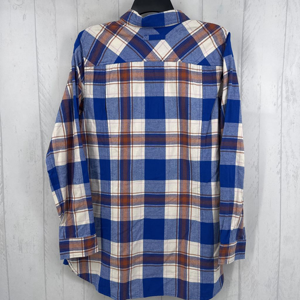 M l/s flannel half button shirt