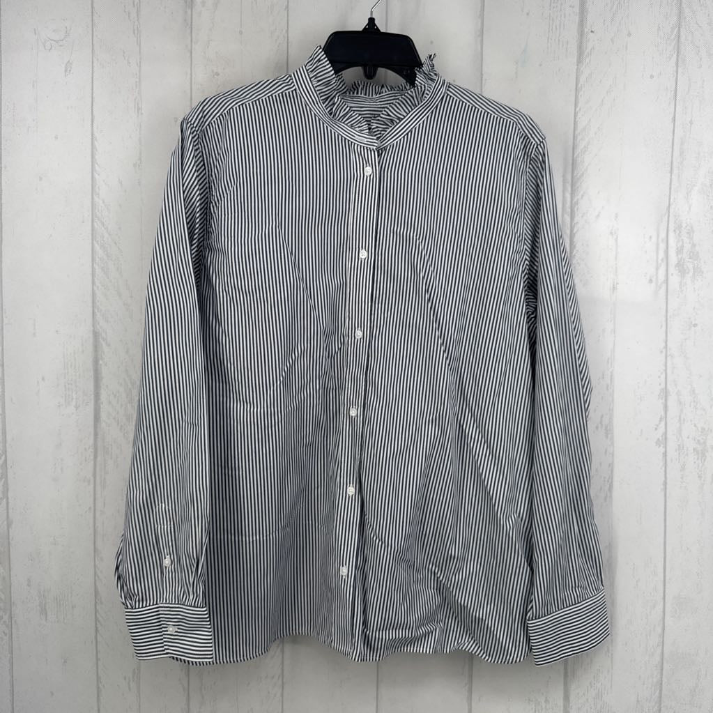 18 l/s pin stripe button shirt