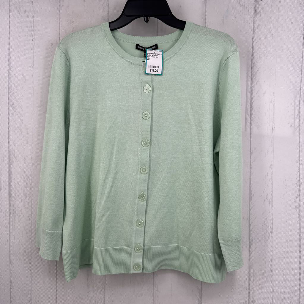 XXL elbow slv button cardigan