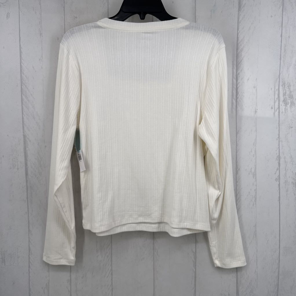 XL ribbed square neck ls tee