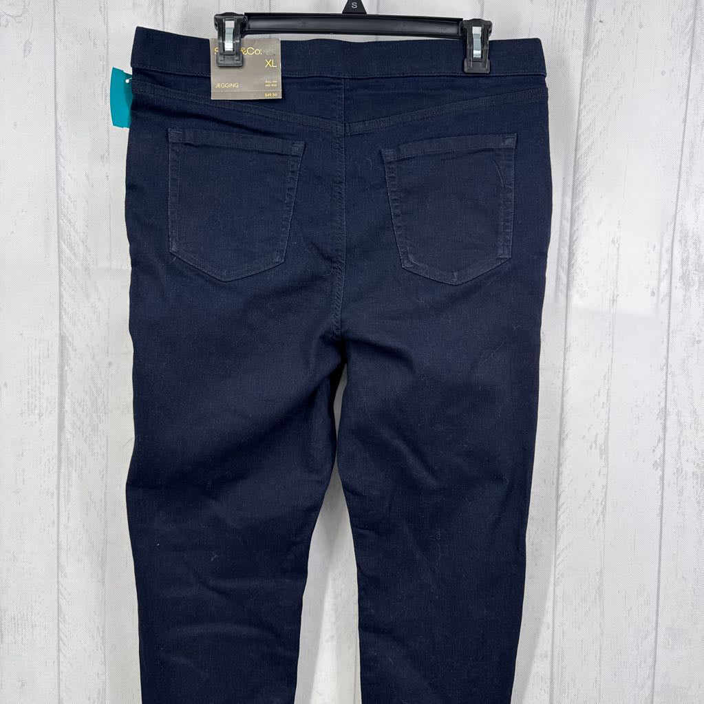 R49 XL pull on mid rise jeans